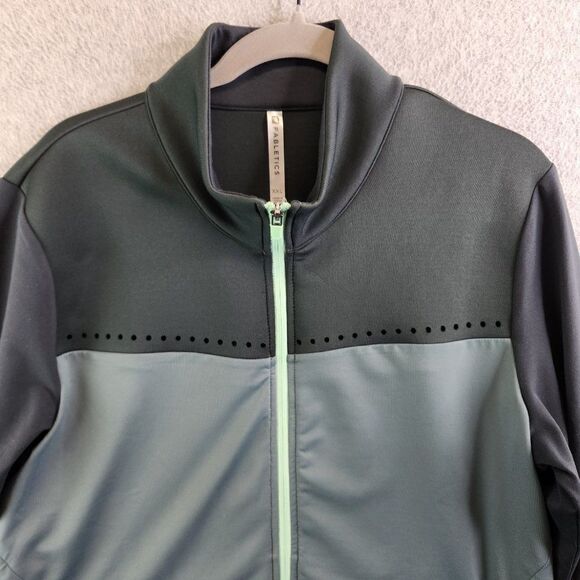 Fabletics Jacket Womens XXL Black Full Zip Stretch Mock Neck - Picture 2 of 16